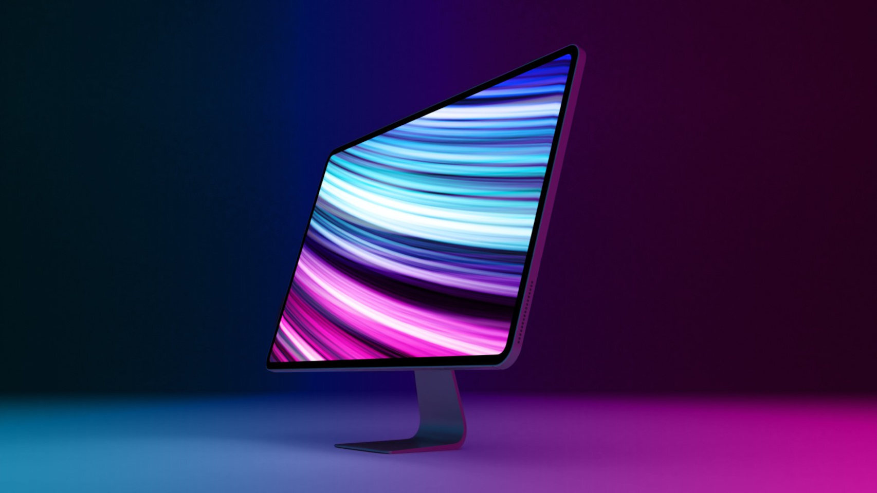 Potential new 2022 iMac design (render by MacRumors)